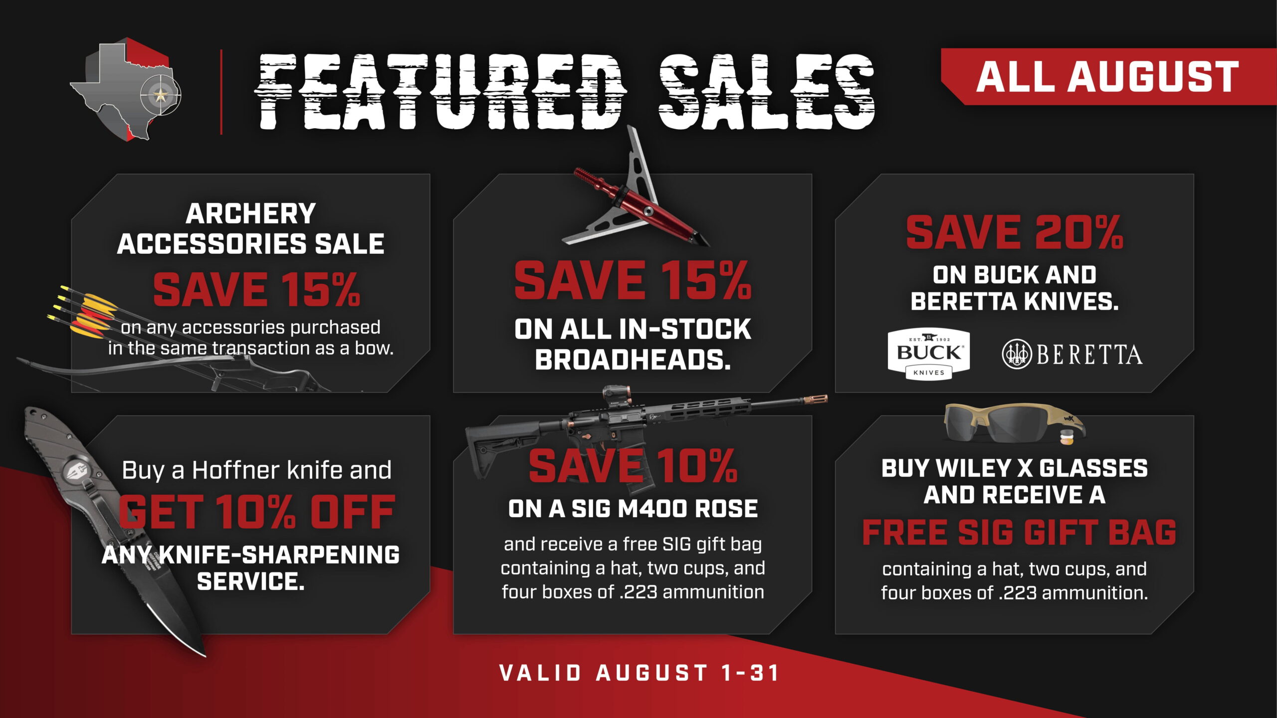 August Featured Sales