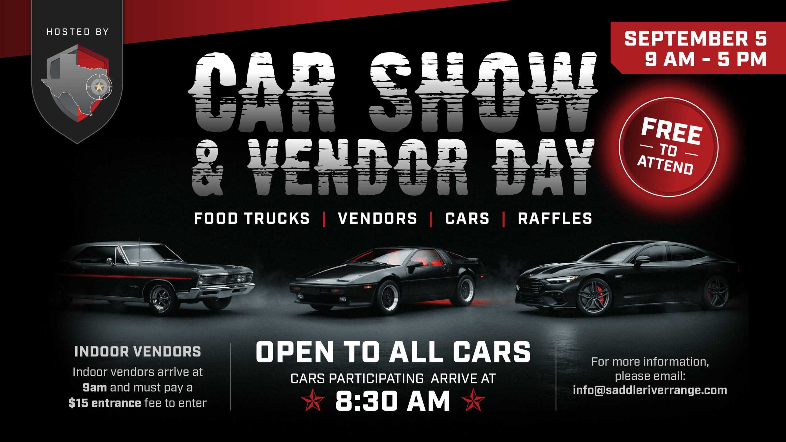 Car Show (Sept 5th, 9-5pm)